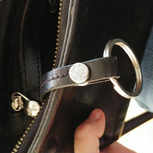 Monsac Small Italian Leather Crossbody Black Bag - Picture 12 of 16